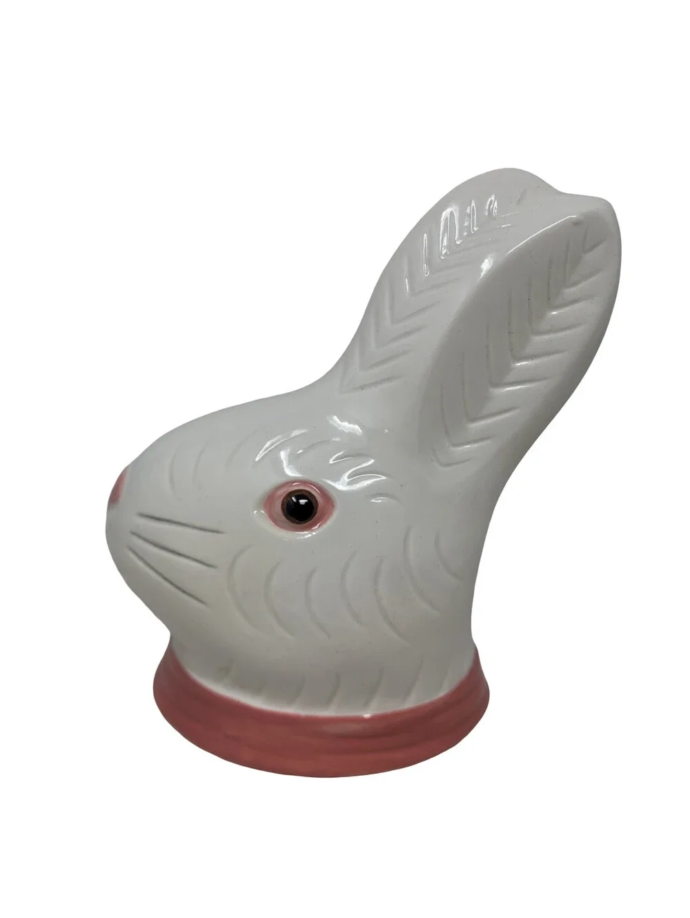 Vtg Metlox Pottery Ceramic Easter Bunny Rabbit Head Cookie Jar Replacement Lid